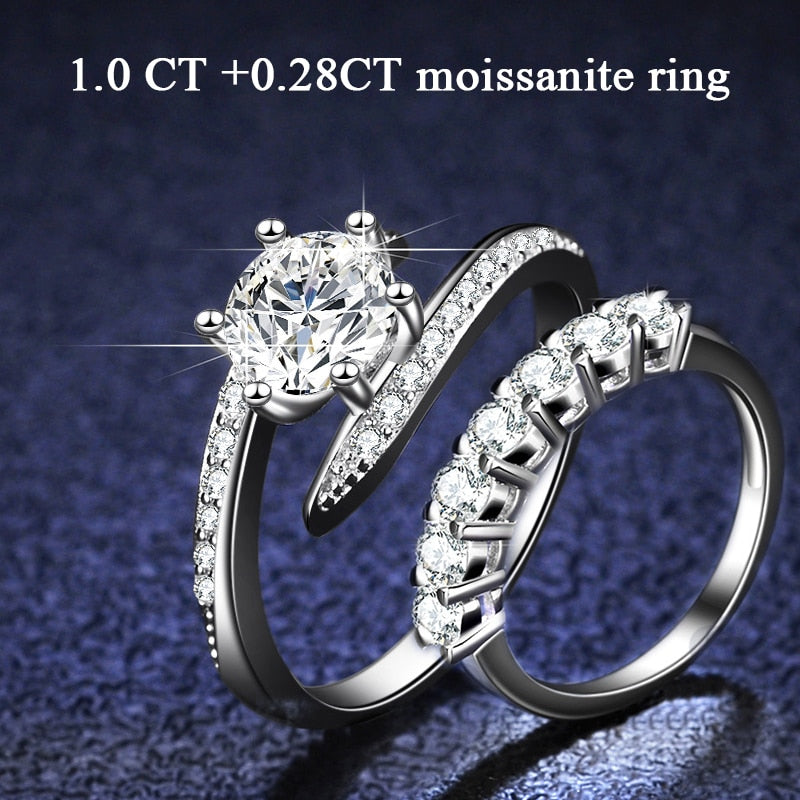 Certified 1.28 Ct.TW Round Brilliant VVS 6Prong Solitaire Bent Nail Diamond Wedding Engagement Ring