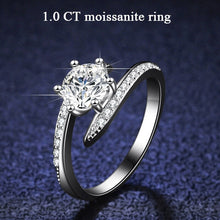 Load image into Gallery viewer, Certified 1.28 Ct.TW Round Brilliant VVS 6Prong Solitaire Bent Nail Diamond Wedding Engagement Ring