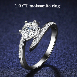 Certified 1.28 Ct.TW Round Brilliant VVS 6Prong Solitaire Bent Nail Diamond Wedding Engagement Ring