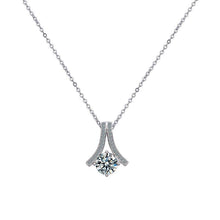 Load image into Gallery viewer, Certified 2.0 Ct.TW Round Brilliant VVS Sparkling Diamond Flower Pendant Necklace