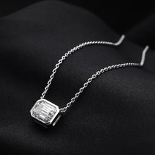 Load image into Gallery viewer, Certified 2.0 Ctw Emerald Brilliant VVS Diamond Solitaire Pendant Necklace in 18K White Gold