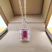 Load image into Gallery viewer, Certified Classic 1.0 Ctw Green Pink Emerald Brilliant Dazzling VVS Sparkling Diamond Pendant Necklace