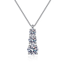 Load image into Gallery viewer, Certified 1.8 Ctw Round Brilliant VVS Three Diamond Accented Pendant Necklace