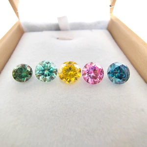 Certified 1.0 Ct.TW Multi-Colored Brilliant VVS Halo Diamond Ring