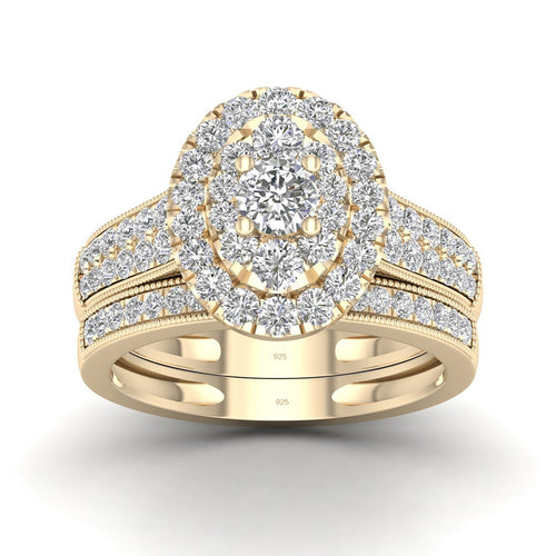 Certified Classic Oval Gemstone 5A+ VVS Lab Created Solitaire Sparkling Engagement Ring in 14K Yellow Gold