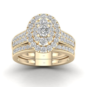 Certified Classic Oval Gemstone 5A+ VVS Lab Created Solitaire Sparkling Engagement Ring in 14K Yellow Gold