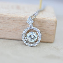 Load image into Gallery viewer, Certified Designer 1.0 Ctw Round Brilliant D 3EX VVS Lab Diamond Floating Necklace Pendant