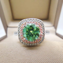 Load image into Gallery viewer, Certified 1.0 Ct.TW Multi-Colored Brilliant VVS Halo Diamond Ring