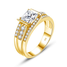 Load image into Gallery viewer, Certified 1.2 Ctw Princess Brilliant VVS Dazzling Twinkle Diamond Wedding Ring