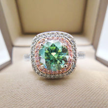 Load image into Gallery viewer, Certified 1.0 Ct.TW Multi-Colored Brilliant VVS Halo Diamond Ring