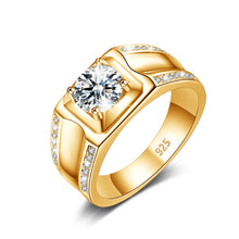 Load image into Gallery viewer, Certified 1.0 Ct.TW Round Brilliant VVS Diamond Businessman Ring 18K