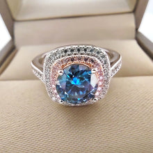 Load image into Gallery viewer, Certified 1.0 Ct.TW Multi-Colored Brilliant VVS Halo Diamond Ring