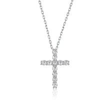 Load image into Gallery viewer, Certified 1.2 Ctw Round Brilliant VVS Cross Diamond Pendant Necklace